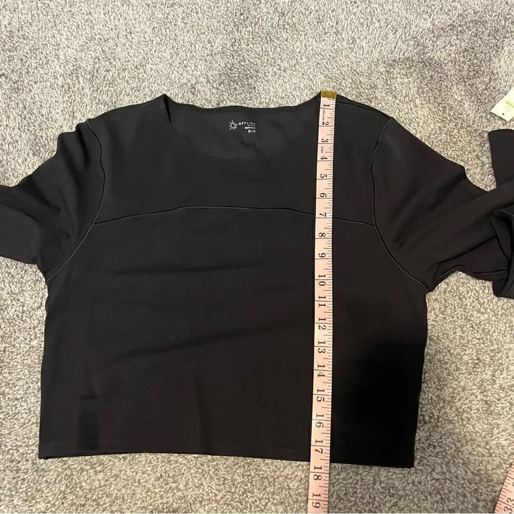 Aerie Offline Real Me Long Sleeve Open Back